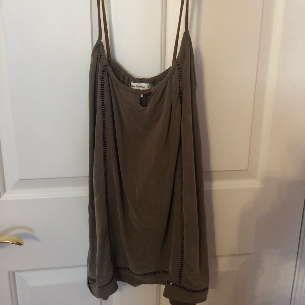 olive green tank top